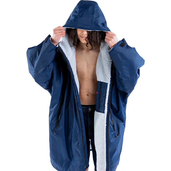 2024 Dryrobe Junior Advance Langarmwechsel Robe V3 V3KSLSDA - Navy / Blue / Grey